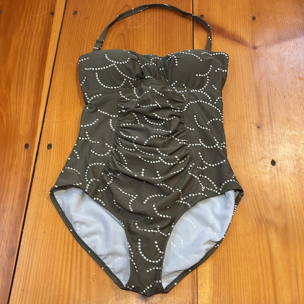 Boden Olive Green One Piece Swimsuit